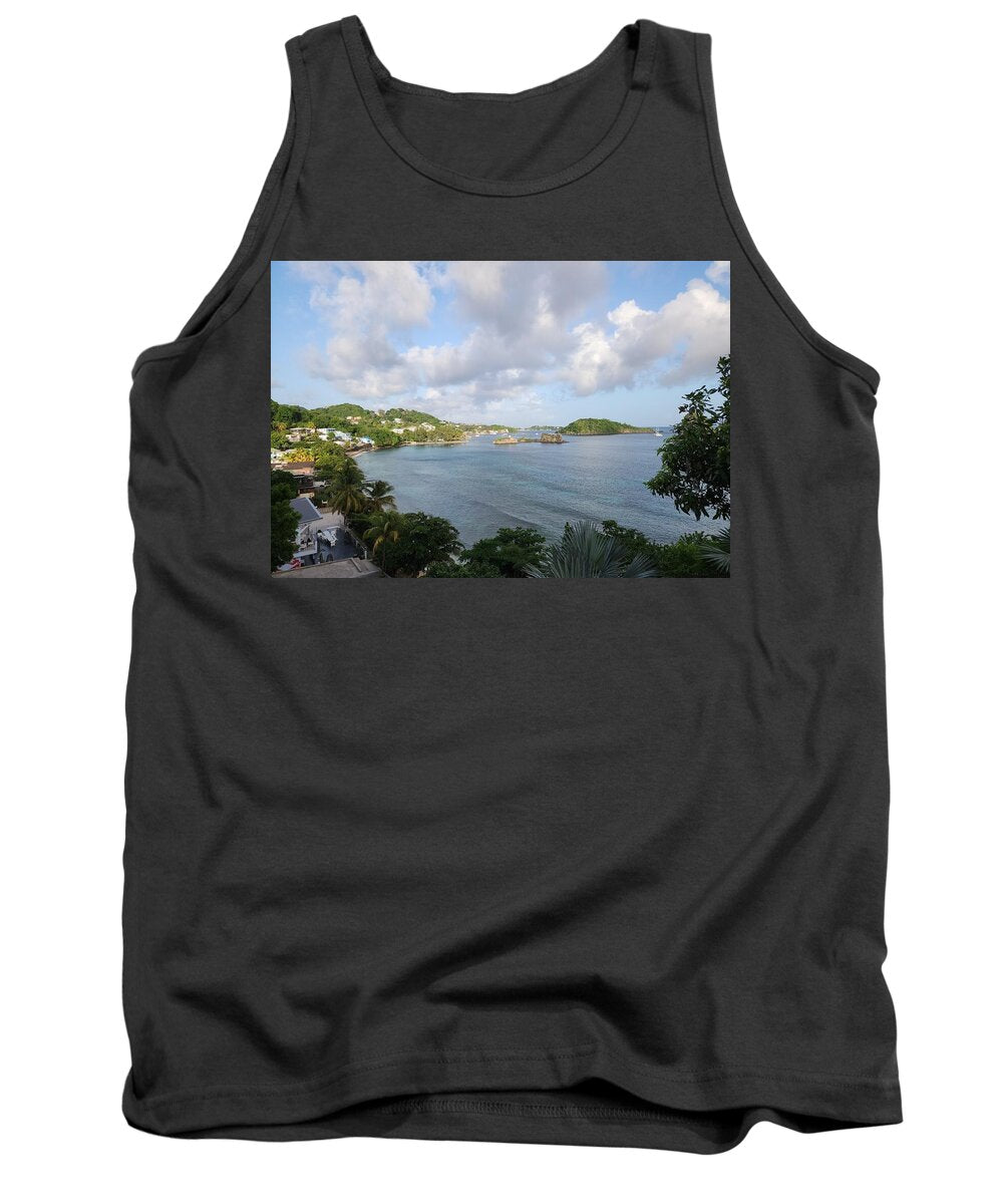 Coastal View with Palm Trees - Tank Top