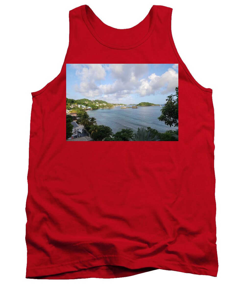 Coastal View with Palm Trees - Tank Top