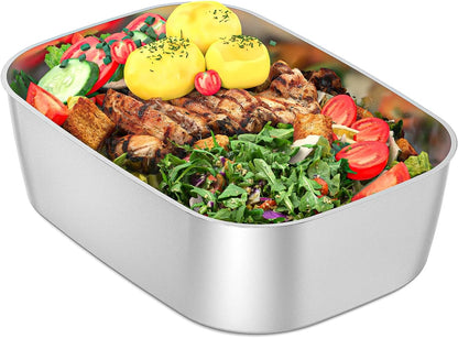 Electric Lunch Box for Adults, 1.2L/41Oz, 100W Fast Heated Lunch Box, 12V/24V/110V Portable Food Heater for Car/Office Work with 304 Stainless Steel Container, Blue Gray