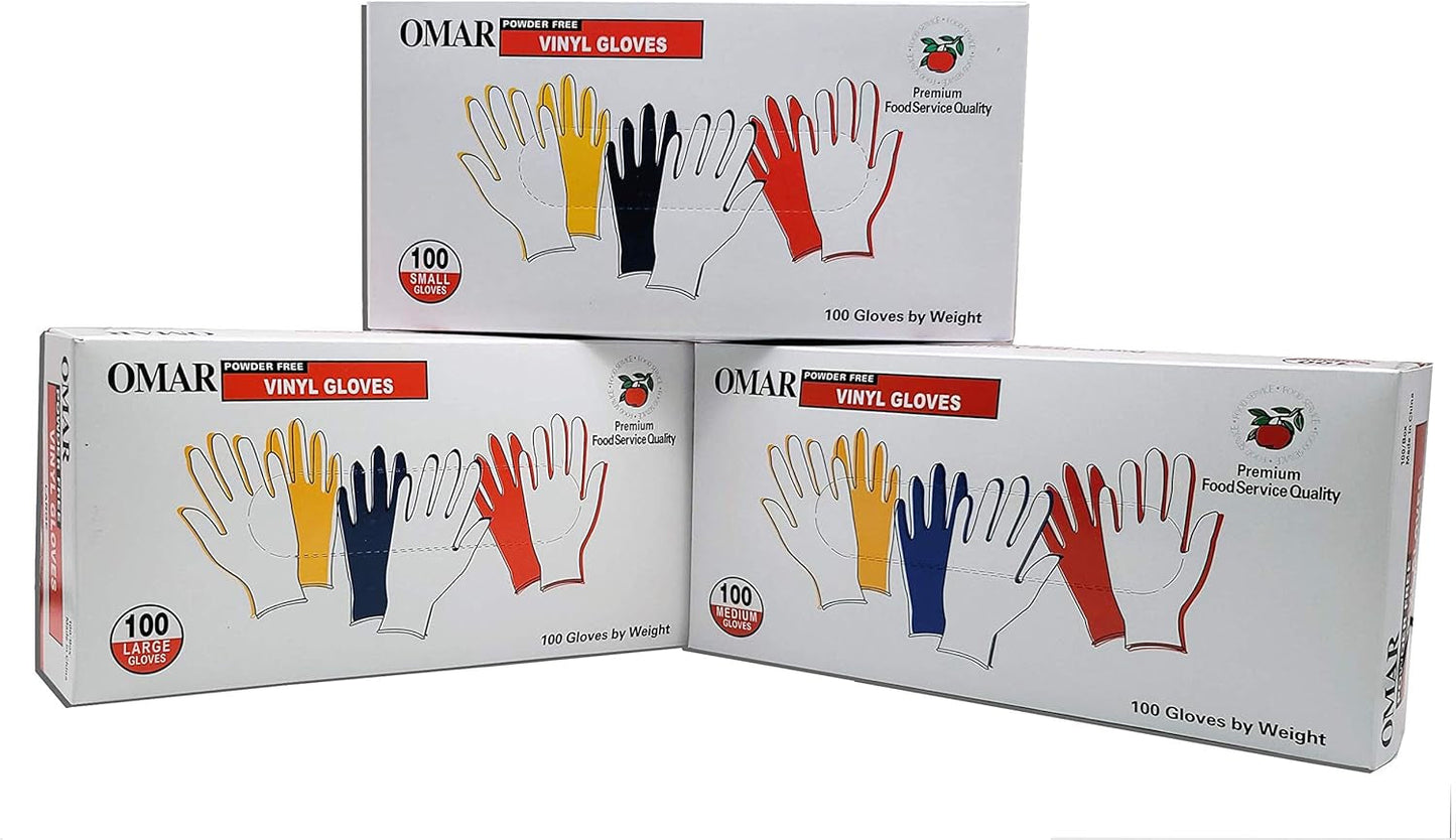 Powder-Free Vinyl Gloves 100 Count