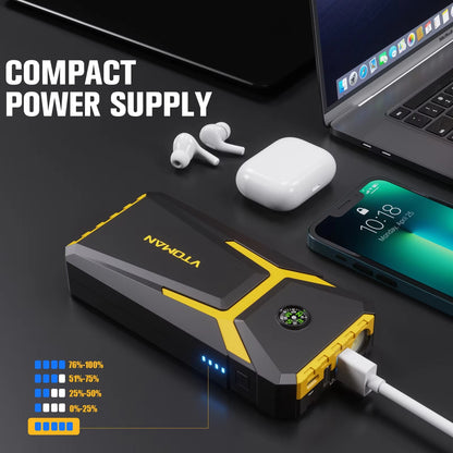 V6 Pro Car Jump Starter Power Bank 2000A Car Battery Charger Auto Emergency Booster Starting Device Jump Starter