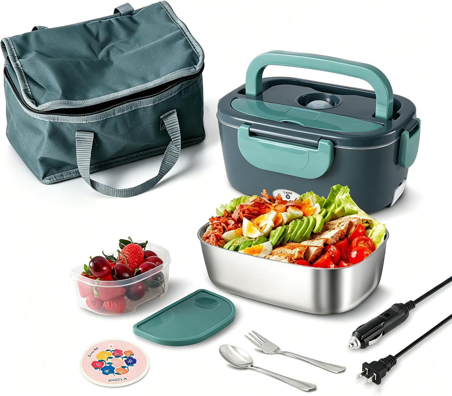 Electric Lunch Box Food Heater for Adult, 1.5L Large Capacity Heating Bento Box, Portable Food Warmer Lunch Box for Office,Car & Truck