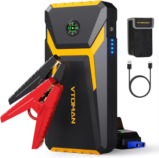 V6 Pro Car Jump Starter Power Bank 2000A Car Battery Charger Auto Emergency Booster Starting Device Jump Starter