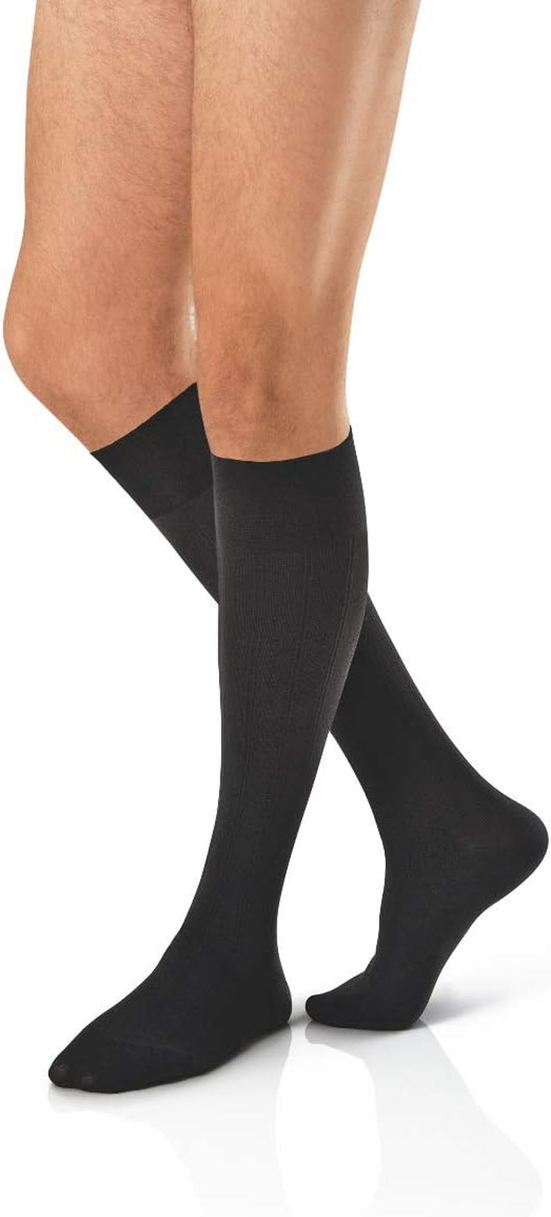 Formen Casual 15-20 Mmhg Knee High Compression Socks, Black, Small