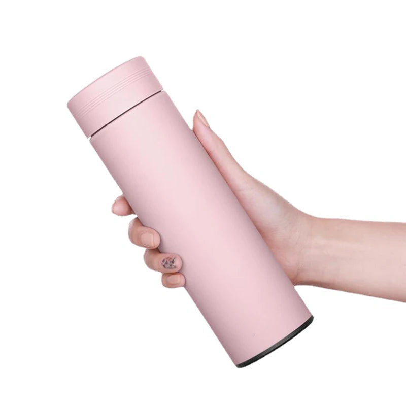 Stainless Steel Smart Water Bottle with Temperature Display - 500ml, Leakproof Vacuum Flask for Coffee, Milk, Christmas Gift