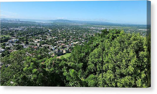 Panoramic View of Vibrant Cityscape - Canvas Print