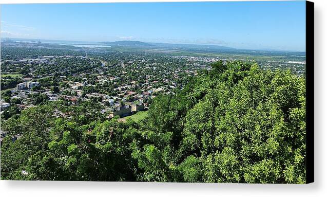 Panoramic View of Vibrant Cityscape - Canvas Print