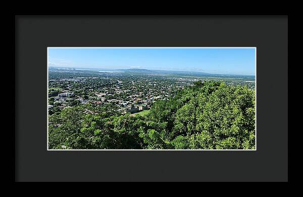 Panoramic View of Vibrant Cityscape - Framed Print