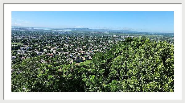 Panoramic View of Vibrant Cityscape - Framed Print