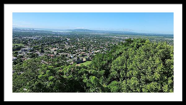 Panoramic View of Vibrant Cityscape - Framed Print