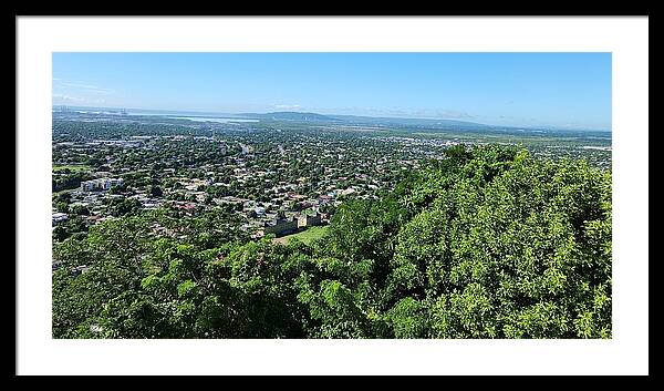 Panoramic View of Vibrant Cityscape - Framed Print