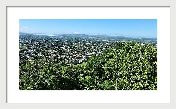 Panoramic View of Vibrant Cityscape - Framed Print