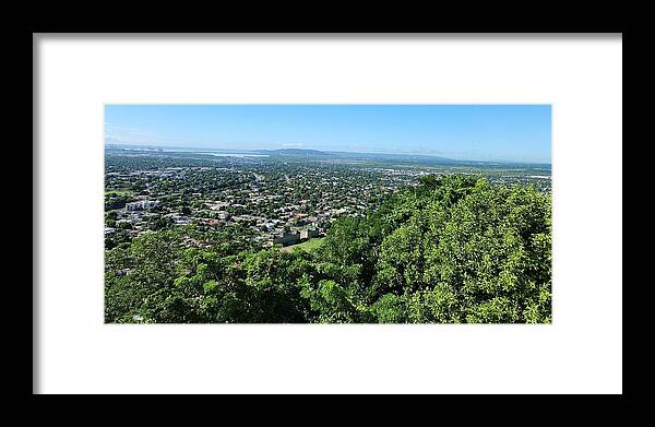 Panoramic View of Vibrant Cityscape - Framed Print