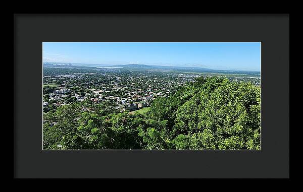 Panoramic View of Vibrant Cityscape - Framed Print
