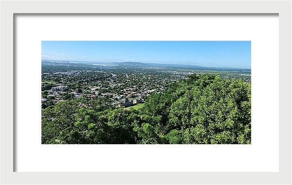 Panoramic View of Vibrant Cityscape - Framed Print