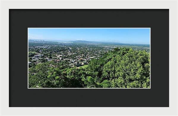 Panoramic View of Vibrant Cityscape - Framed Print