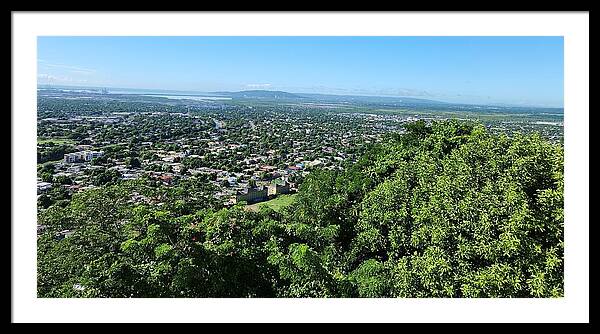 Panoramic View of Vibrant Cityscape - Framed Print