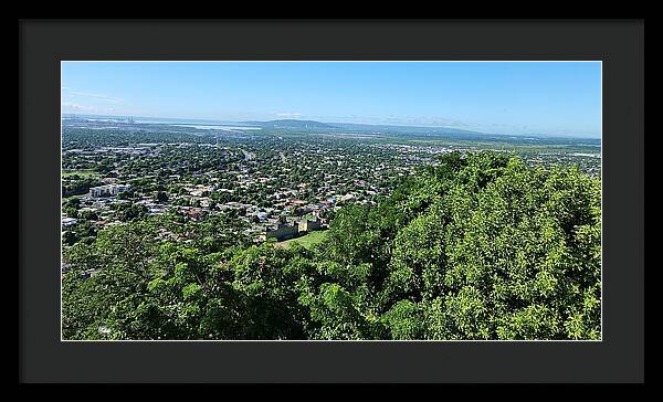 Panoramic View of Vibrant Cityscape - Framed Print