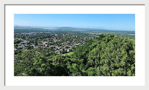 Panoramic View of Vibrant Cityscape - Framed Print