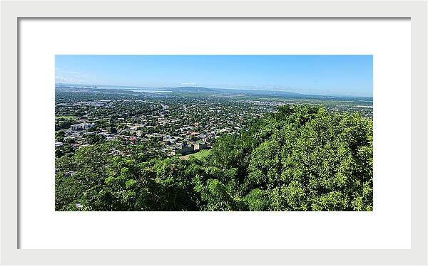 Panoramic View of Vibrant Cityscape - Framed Print