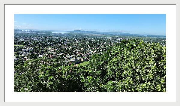 Panoramic View of Vibrant Cityscape - Framed Print
