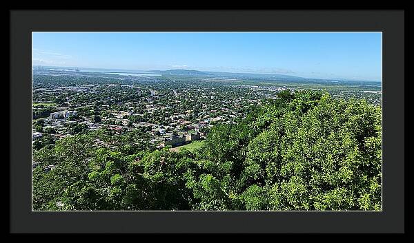 Panoramic View of Vibrant Cityscape - Framed Print