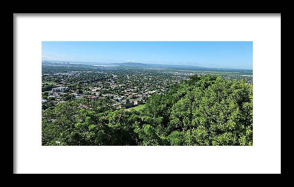Panoramic View of Vibrant Cityscape - Framed Print