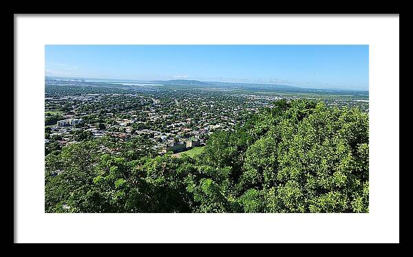 Panoramic View of Vibrant Cityscape - Framed Print