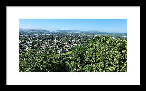 Panoramic View of Vibrant Cityscape - Framed Print