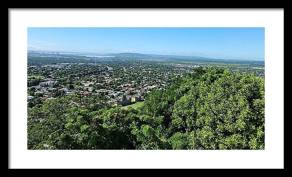 Panoramic View of Vibrant Cityscape - Framed Print