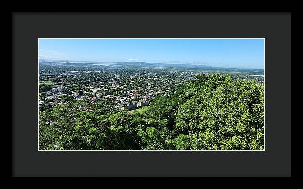 Panoramic View of Vibrant Cityscape - Framed Print