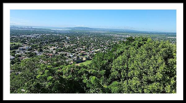 Panoramic View of Vibrant Cityscape - Framed Print