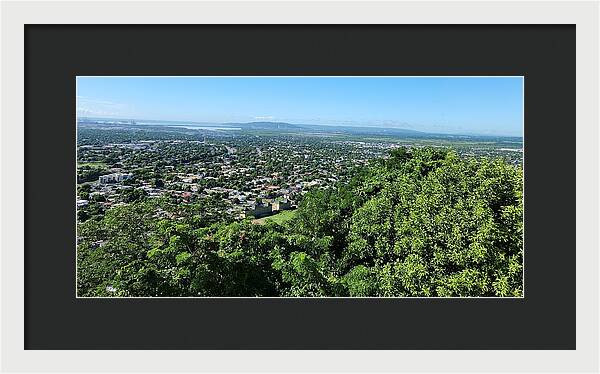 Panoramic View of Vibrant Cityscape - Framed Print