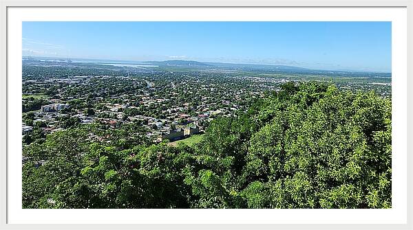 Panoramic View of Vibrant Cityscape - Framed Print