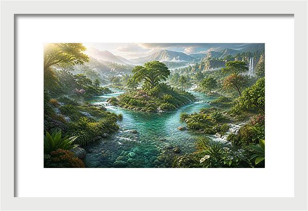 The Rivers of Eden Genesis Collection - Framed Print