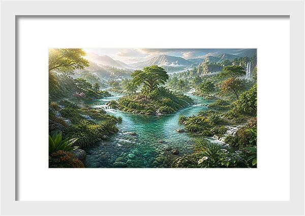 The Rivers of Eden Genesis Collection - Framed Print