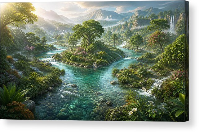 The Rivers of Eden Genesis Collection - Acrylic Print